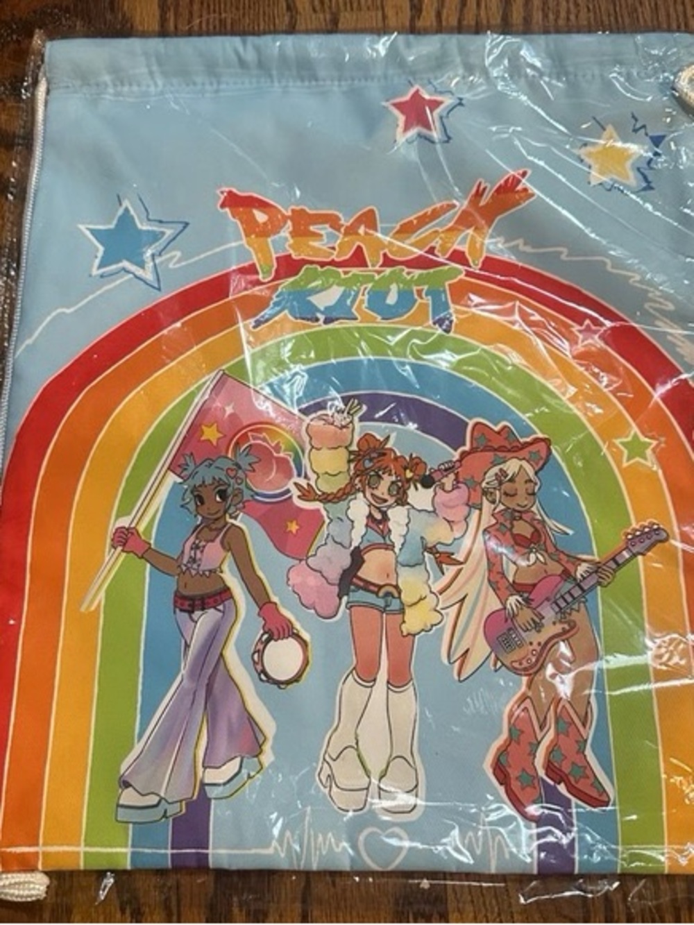 Peach Riot Pride Rainbow Drawstring Tote - Picture 2 of 2